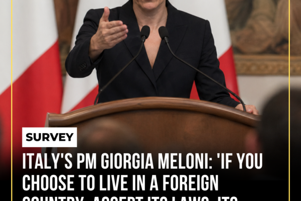 Italy PM Giorgia Meloni at press conference