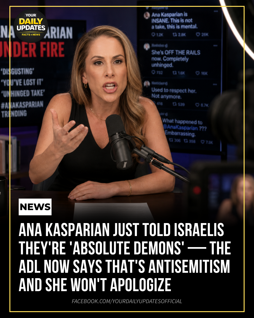 Ana Kasparian Just Told Israelis They’re ‘Absolute Demons’ — The ADL Now Says That’s Antisemitism and She Won’t Apologize