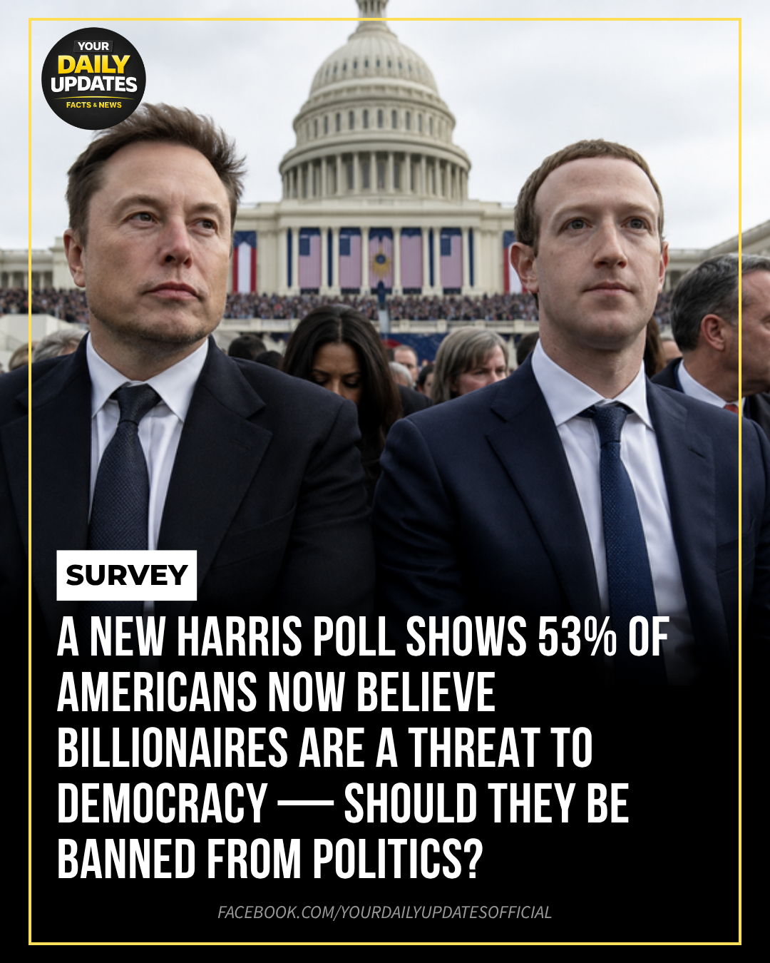 A New Harris Poll Shows 53% of Americans Now Believe Billionaires Are a Threat to Democracy — Should They Be Banned From Politics?