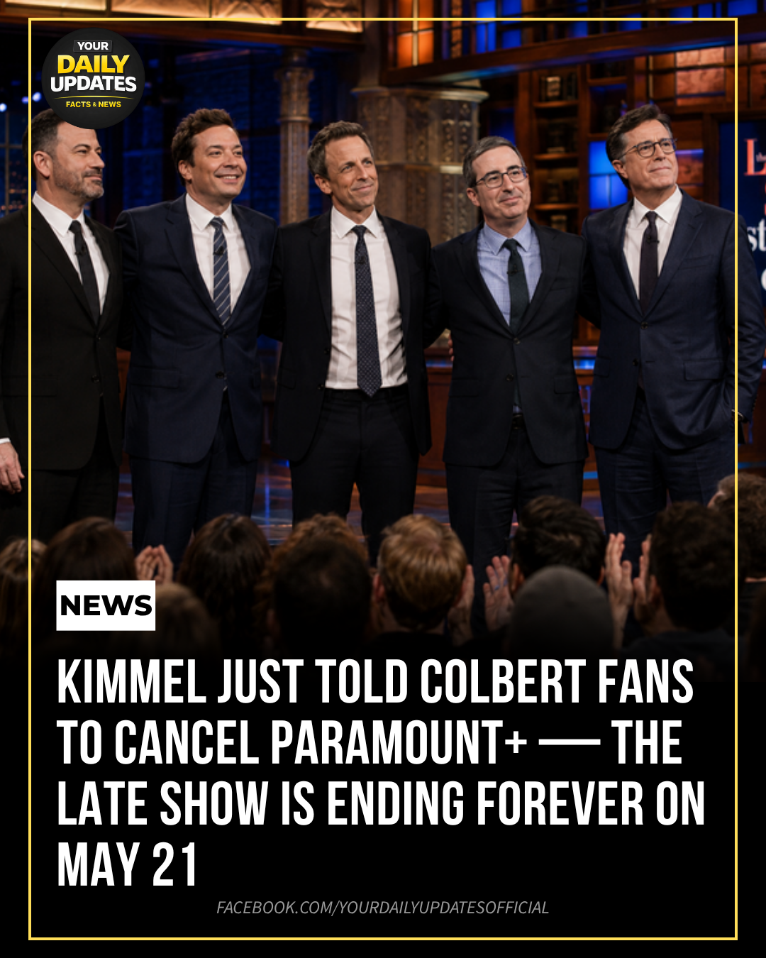 Kimmel Just Told Colbert Fans to Cancel Paramount+ — The Late Show Is Ending Forever on May 21