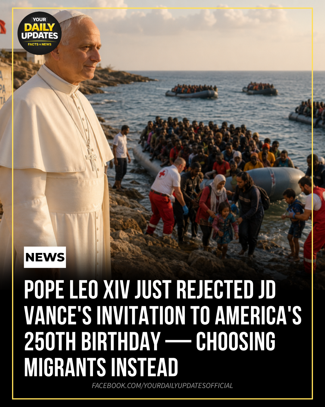 Pope Leo XIV Just Rejected JD Vance’s Invitation to America’s 250th Birthday — Choosing Migrants Instead